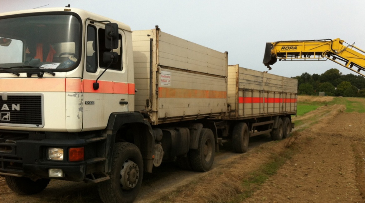 Abtransport von Zuckerrüben